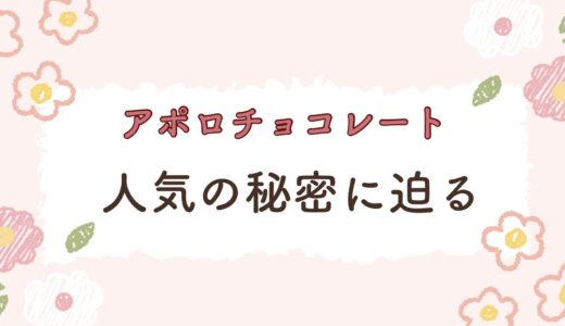 アポロチョコが人気の秘密